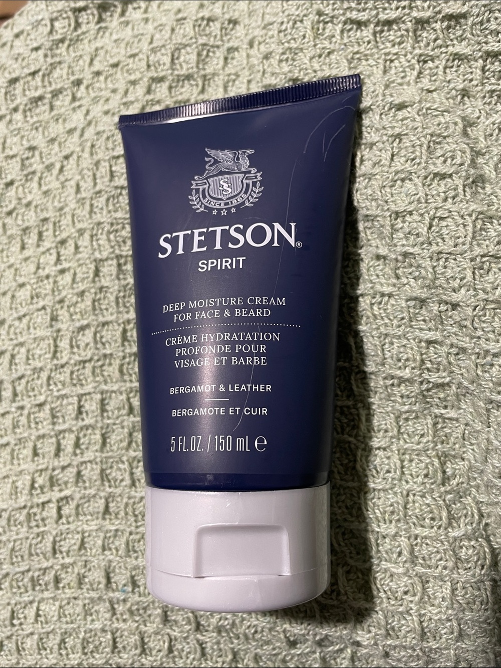 Stetson Spirit Bergamot & Leather Moisture Cream - Navy & White